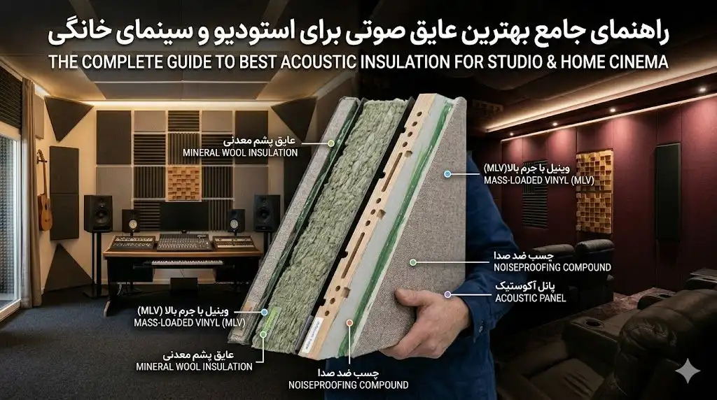 راهنمای جامع انتخاب بهترین عایق صوت برای استودیو ضبط و سینمای خانگی