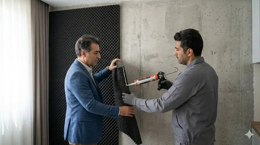 سیستم دیوار کاذب آکوستیک با سازه فلزی
