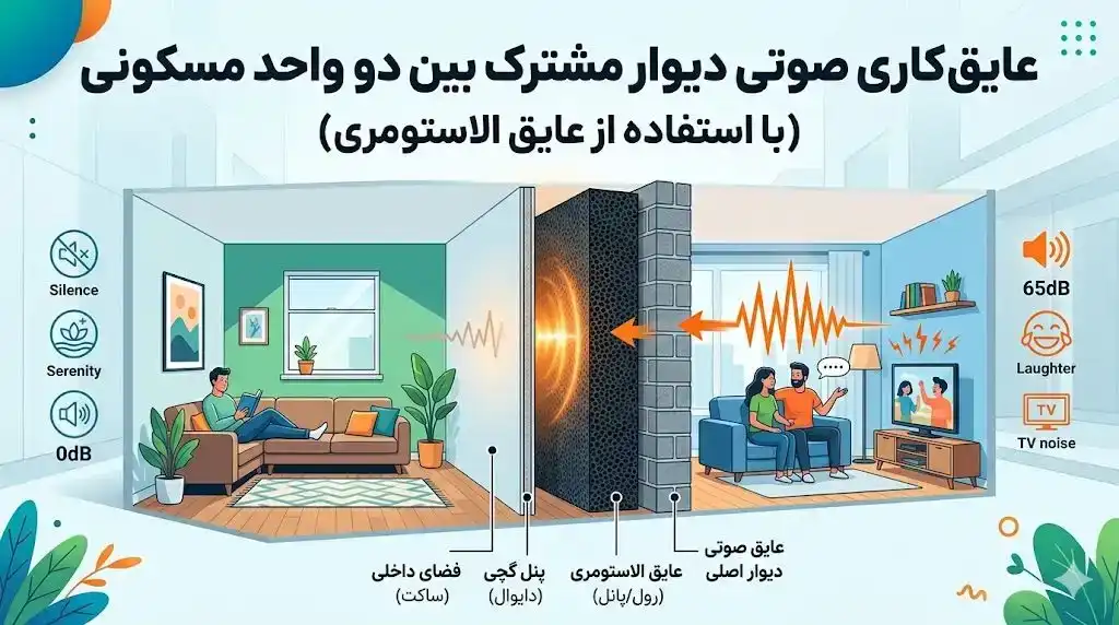 مهندسی آرامش: راهنمای تخصصی عایق‌کاری صوتی دیوار مشترک در آپارتمان‌های مدرن