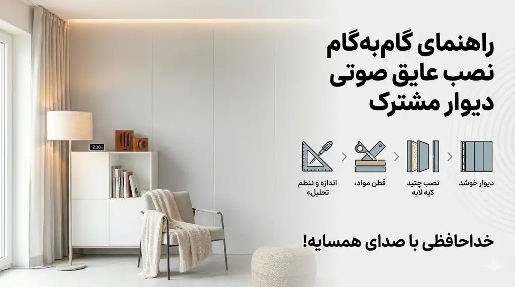 نصب عایق صوتی روی دیوار برای جلوگیری از صدای همسایه؛ راهنمای تخصصی