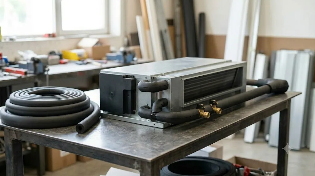 نصب عایق حرارتی روی لوله فن کویل