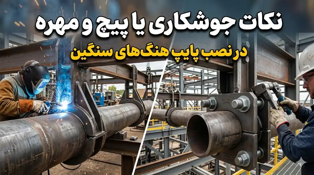 نکات جوشکاری یا پیچ و مهره در نصب پایپ هنگ‌های سنگین