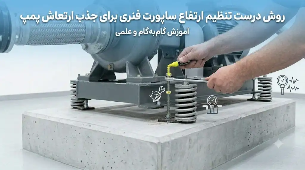 روش درست تنظیم ارتفاع ساپورت فنری برای جذب ارتعاش پمپ