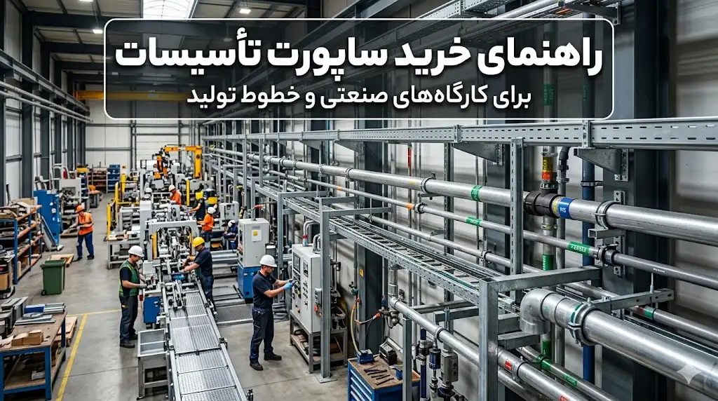 راهنمای خرید ساپورت تأسیسات برای کارگاه‌های صنعتی و خطوط تولید