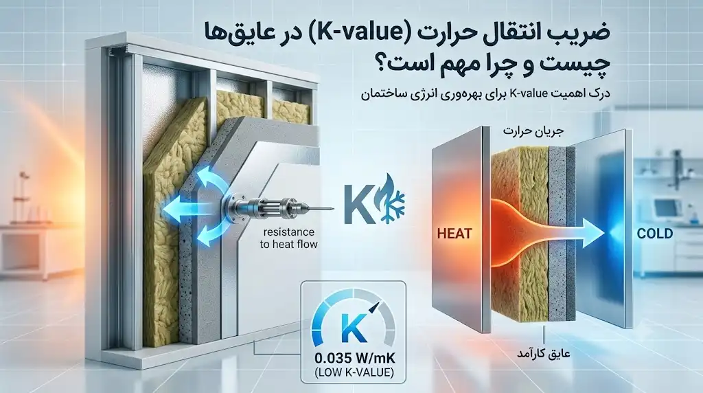 ضریب انتقال حرارت (K-Value) در عایق‌ها چیست و چرا اهمیت دارد؟