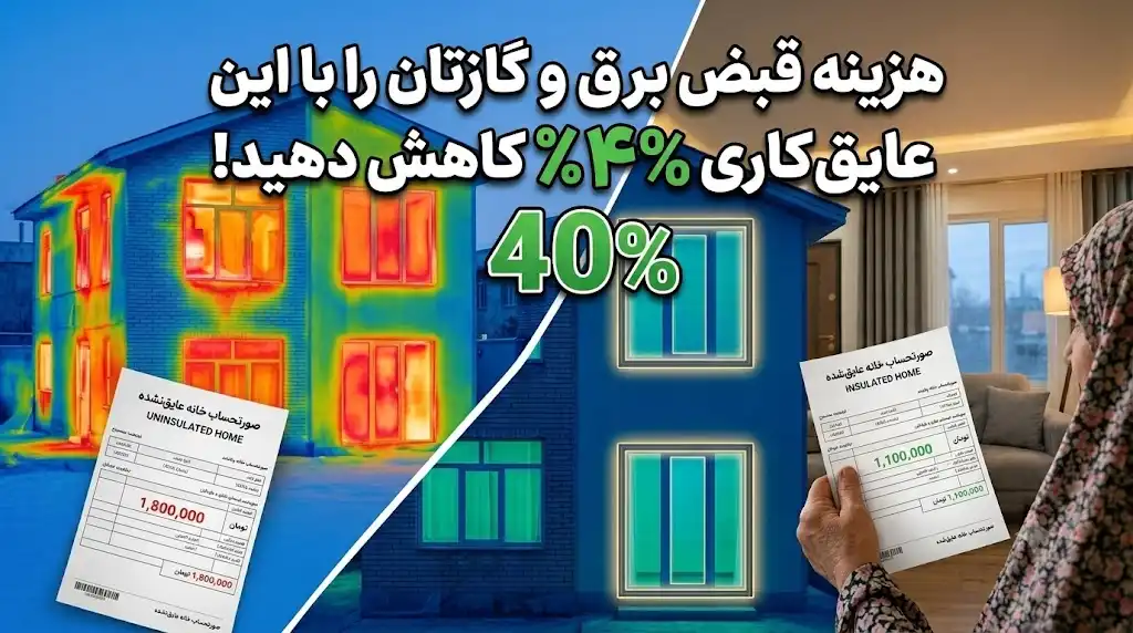 هزینه قبض برق و گاز را تا ۴۰٪ کاهش دهید؛ بررسی نقش عایق‌کاری در بهینه‌سازی