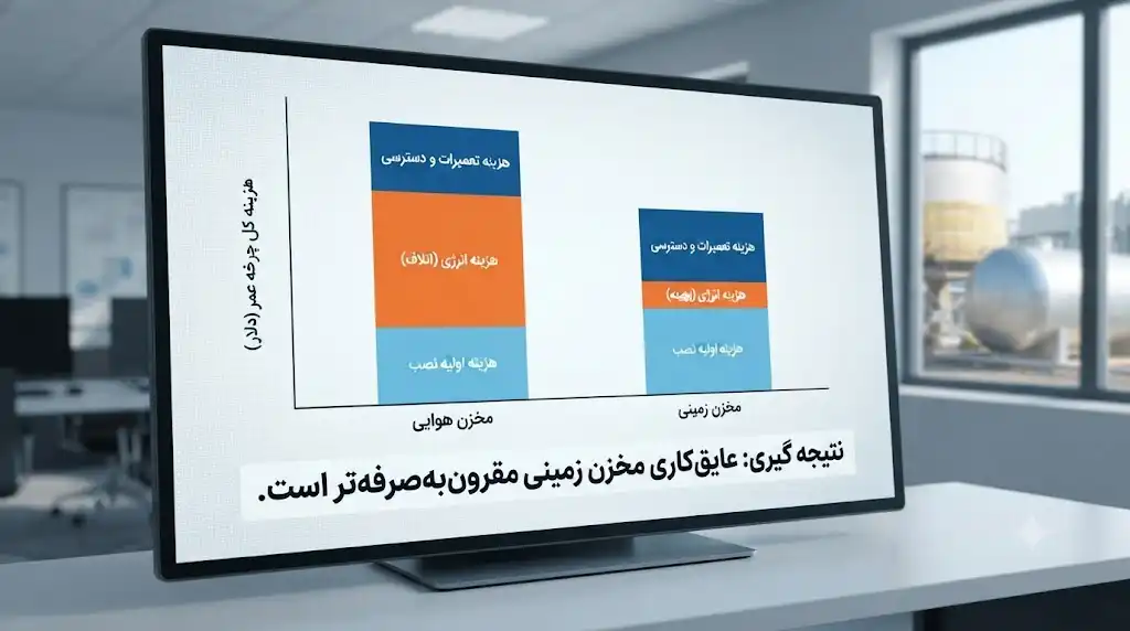اجرای عایق حرارتی مخزن برای کاهش اتلاف انرژی