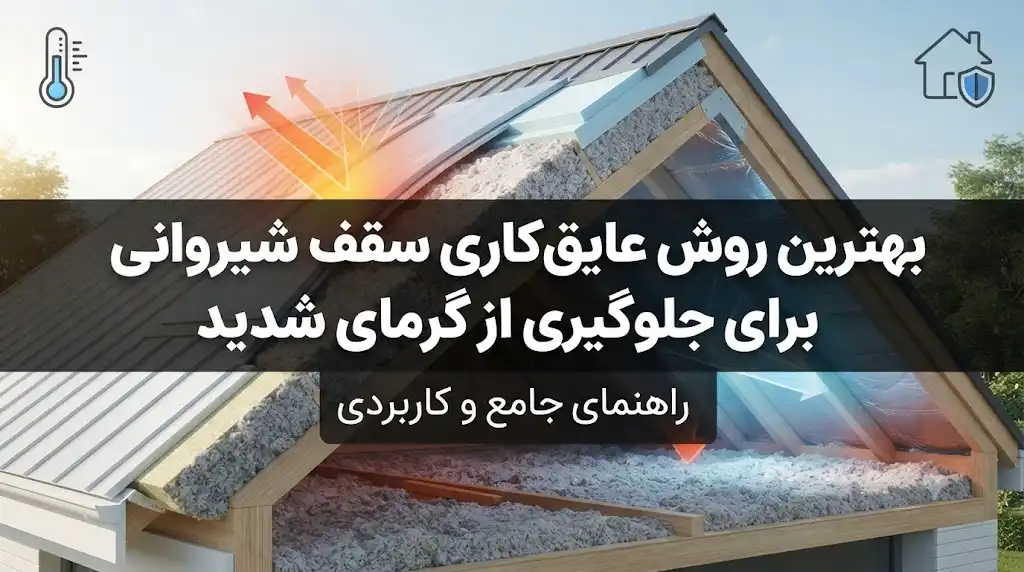 بهترین روش عایق‌کاری سقف شیروانی برای جلوگیری از گرمای شدید