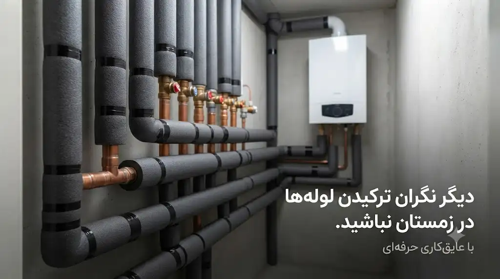 دیگر نگران ترکیدن لوله‌ها در زمستان نباشید؛ عایق‌کاری لوله برای جلوگیری از یخ‌زدگی
