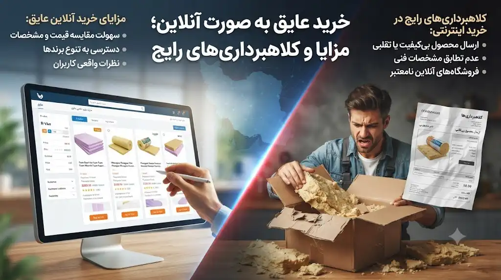 خرید عایق به صورت آنلاین؛ مزایا، نکات مهم و کلاهبرداری‌های رایج