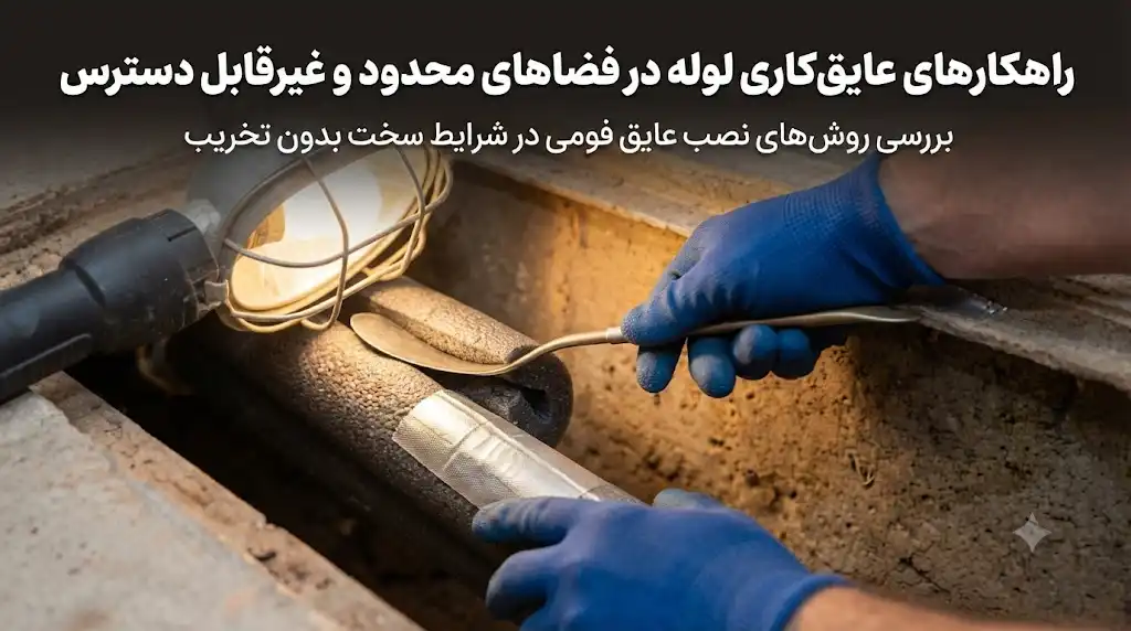 چطور در فضای تنگ و بدون دسترسی، عایق را روی لوله نصب کنیم؟