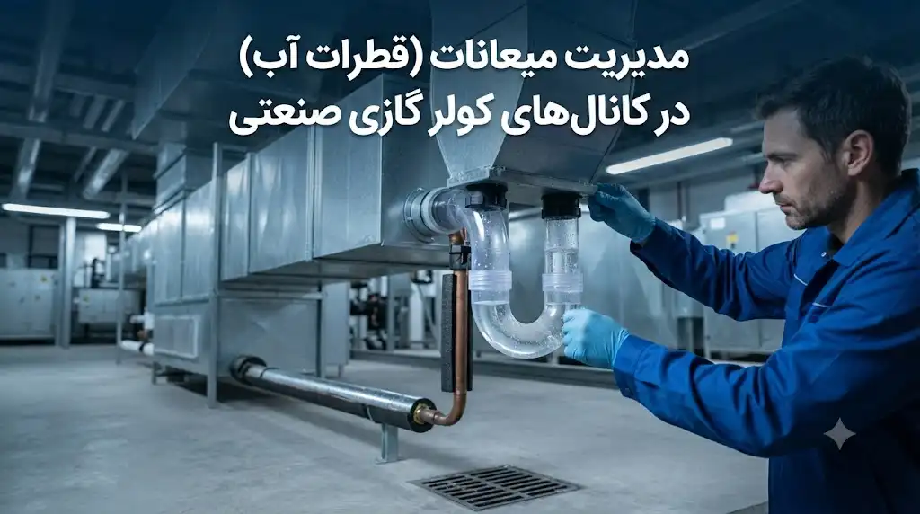 مدیریت میعانات (قطرات آب) در کانال‌های کولر گازی صنعتی