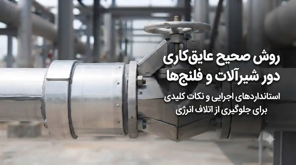 روش صحیح عایق‌کاری دور شیرآلات و فلنج‌ها