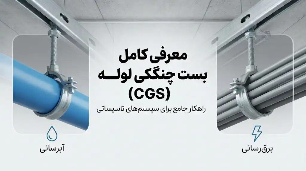 معرفی کامل بست چنگکی لوله (CGS) و کاربرد آن در آبرسانی و برق‌رسانی