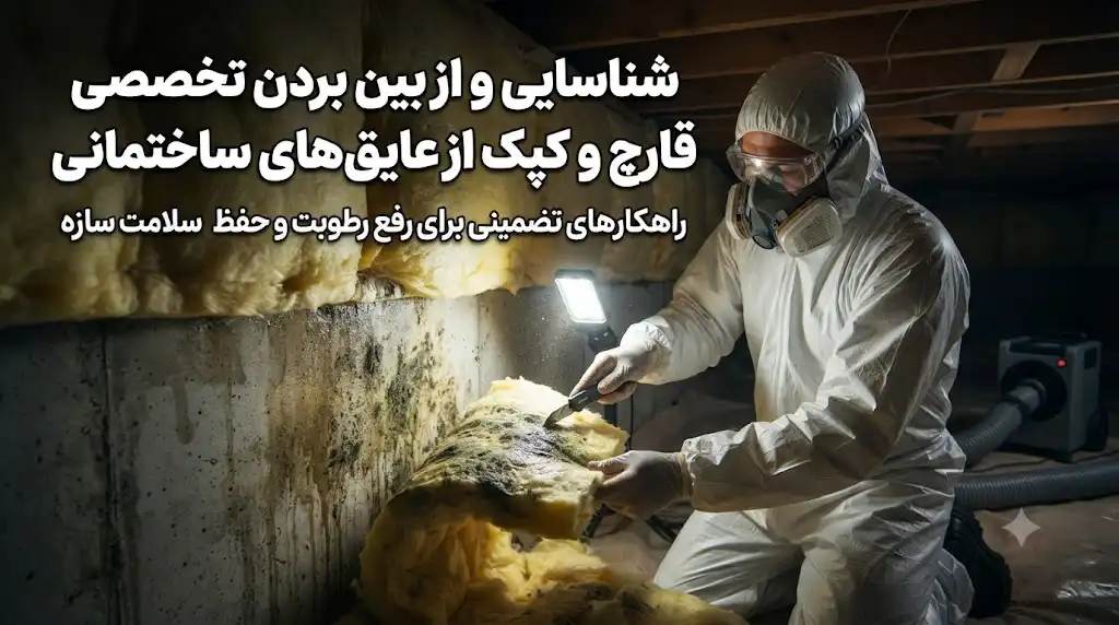 شناسایی و از بین بردن قارچ و کپک روی سطح عایق‌های مرطوب