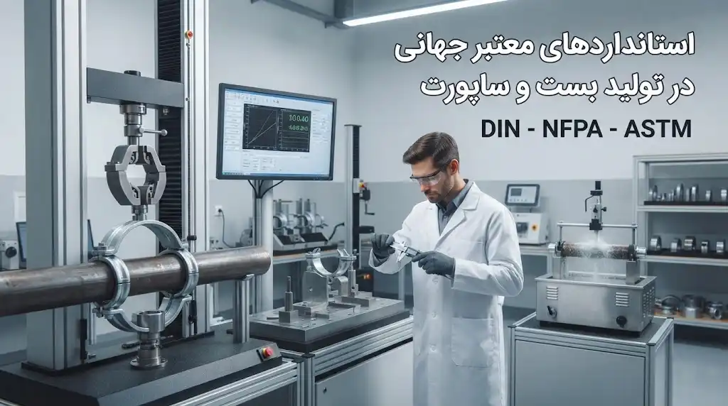 استانداردهای معتبر جهانی در تولید بست و ساپورت؛ بررسی DIN، NFPA و ASTM