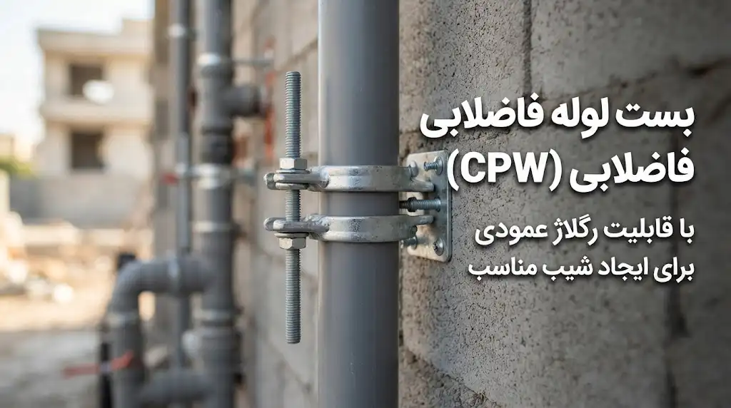 بست لوله فاضلابی (CPW) با قابلیت رگلاژ عمودی برای ایجاد شیب مناسب
