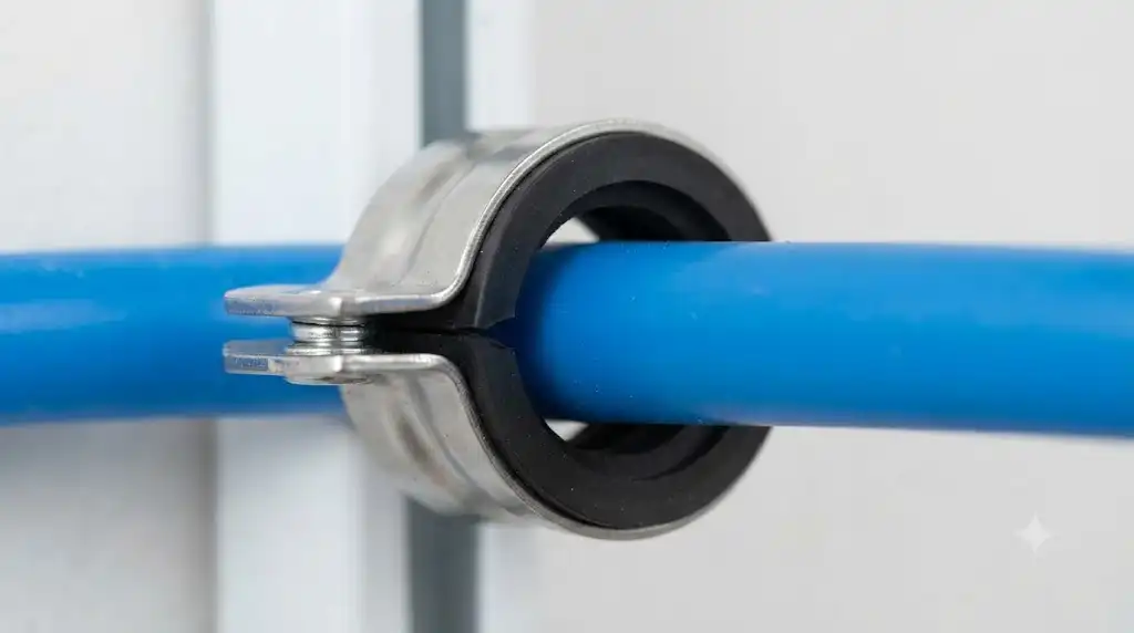 نصب بست لوله با واشر لاستیکی EPDM