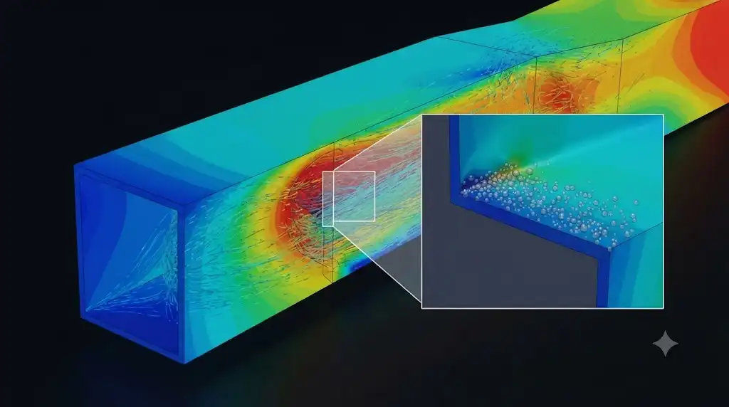 شبیه‌سازی نقطه شبنم در کانال سرمایشی با نرم‌افزار CFD