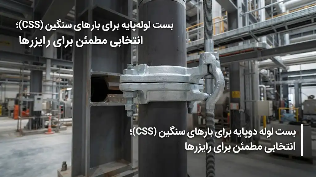 بست لوله دوپایه برای بارهای سنگین (CSS)؛ انتخابی مطمئن برای رایزرها