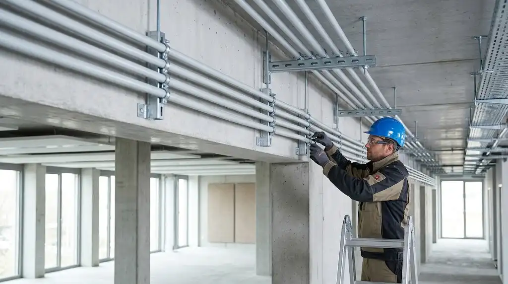 ساپورت باربری سبک Light-duty برای نگهداری لوله‌ها و تجهیزات تأسیساتی