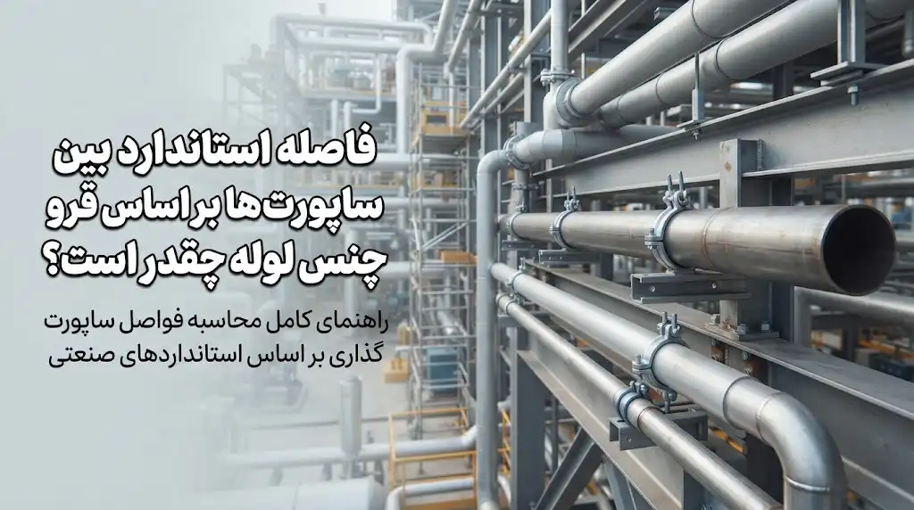 فاصله استاندارد بین ساپورت‌ها بر اساس قطر و جنس لوله چقدر است؟