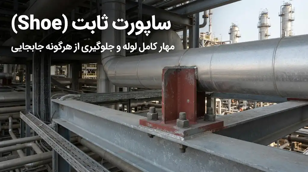 ساپورت ثابت (Shoe)؛ مهار کامل لوله و جلوگیری از هرگونه جابجایی