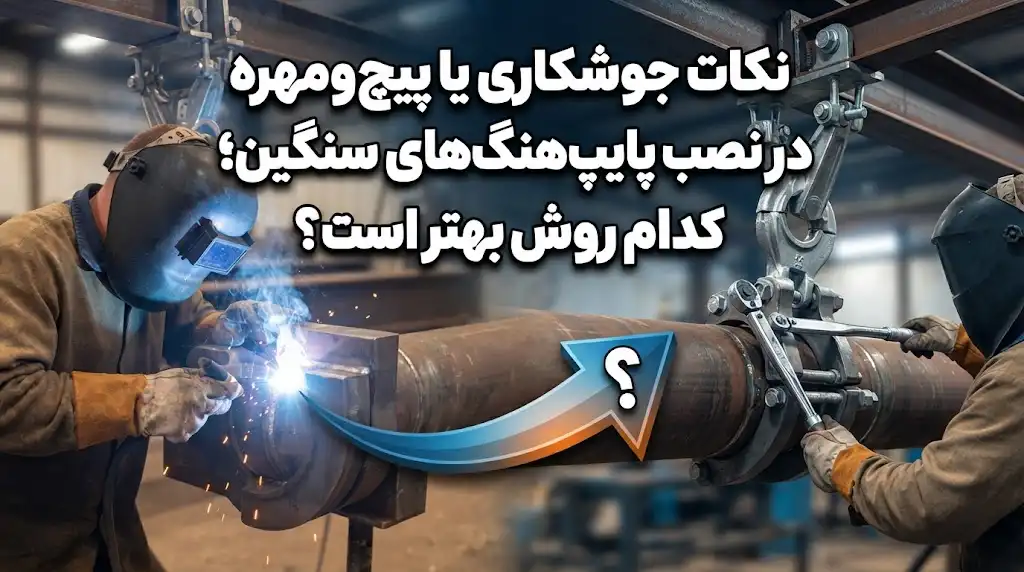 نکات جوشکاری یا پیچ‌ومهره در نصب پایپ‌هنگ‌های سنگین؛ کدام روش بهتر است؟