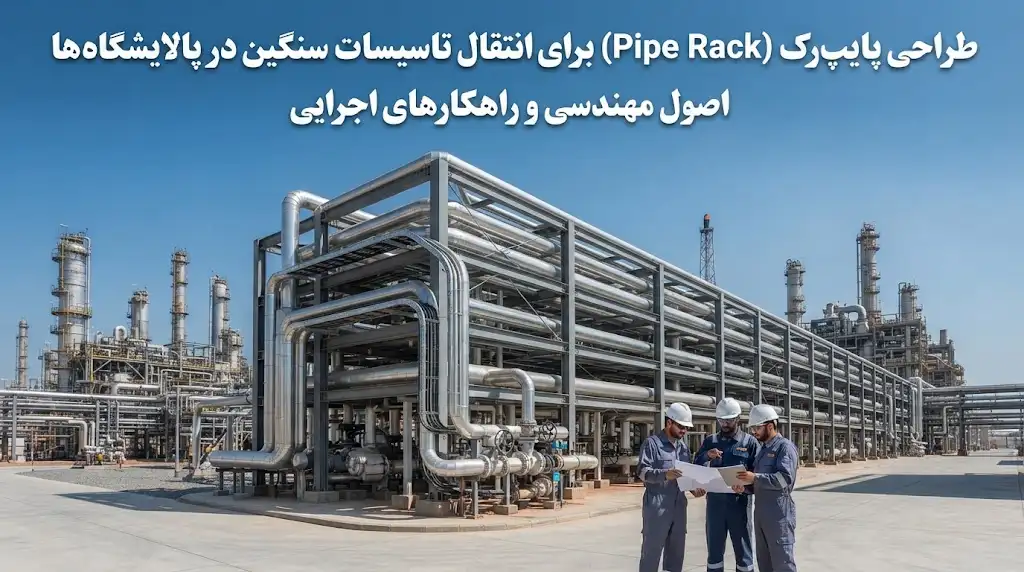 طراحی پایپ‌رک (Pipe Rack) برای انتقال تأسیسات سنگین در پالایشگاه‌ها