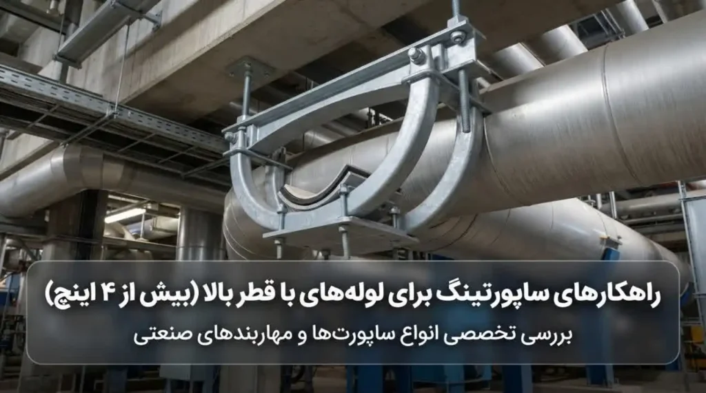 راهکارهای ساپورتینگ برای لوله‌های با قطر بالا؛ اجرای ساپورت لوله‌های بیش از ۴ اینچ
