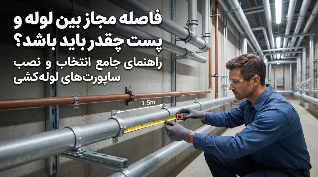فاصله مجاز بین لوله و بست چقدر باید باشد؟ راهنمای استاندارد نصب لوله و بست